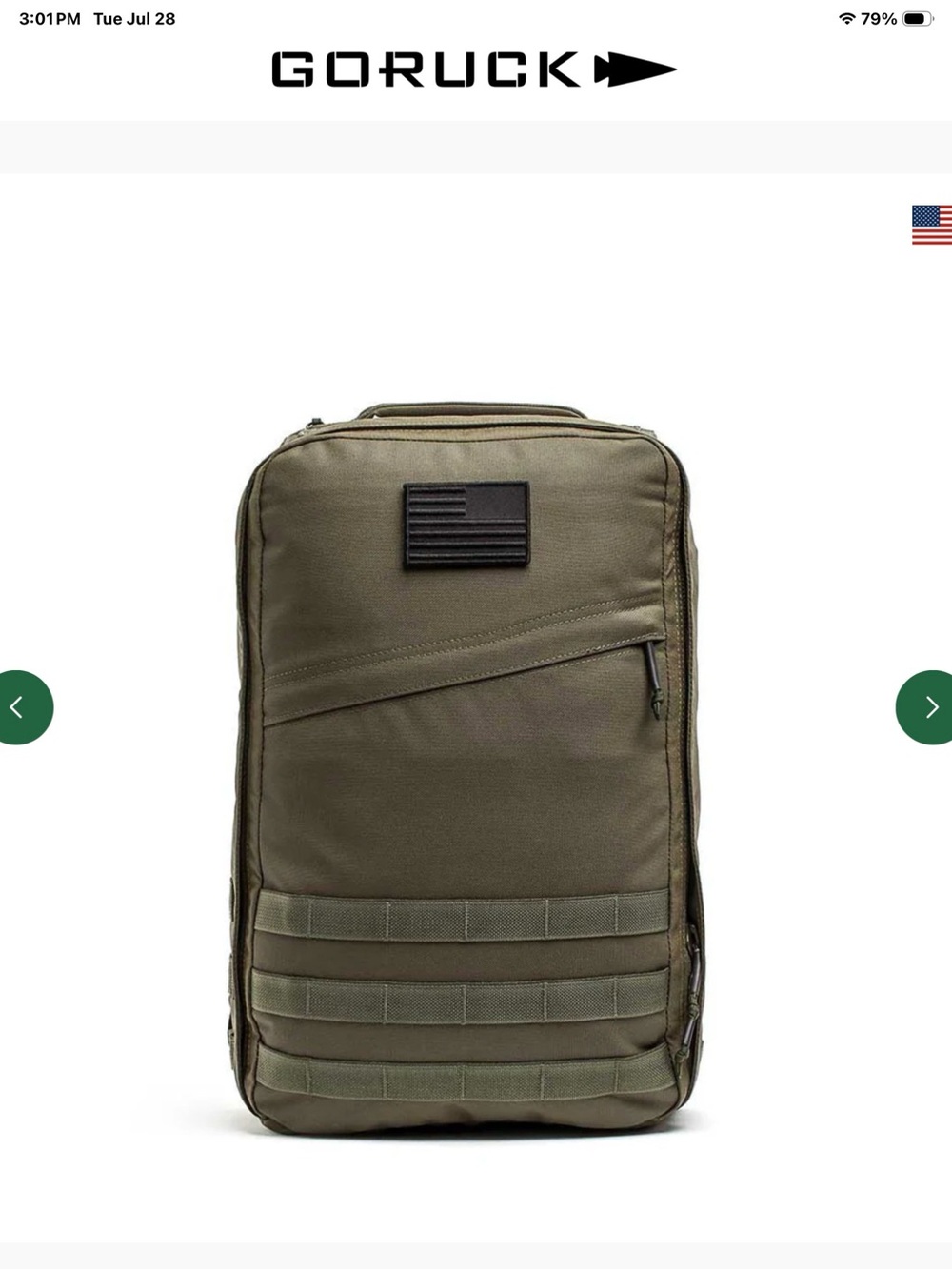 GORUCK Heritage GR1 Black Tactical Gear Backpack. 21L - Picture 12 of 16